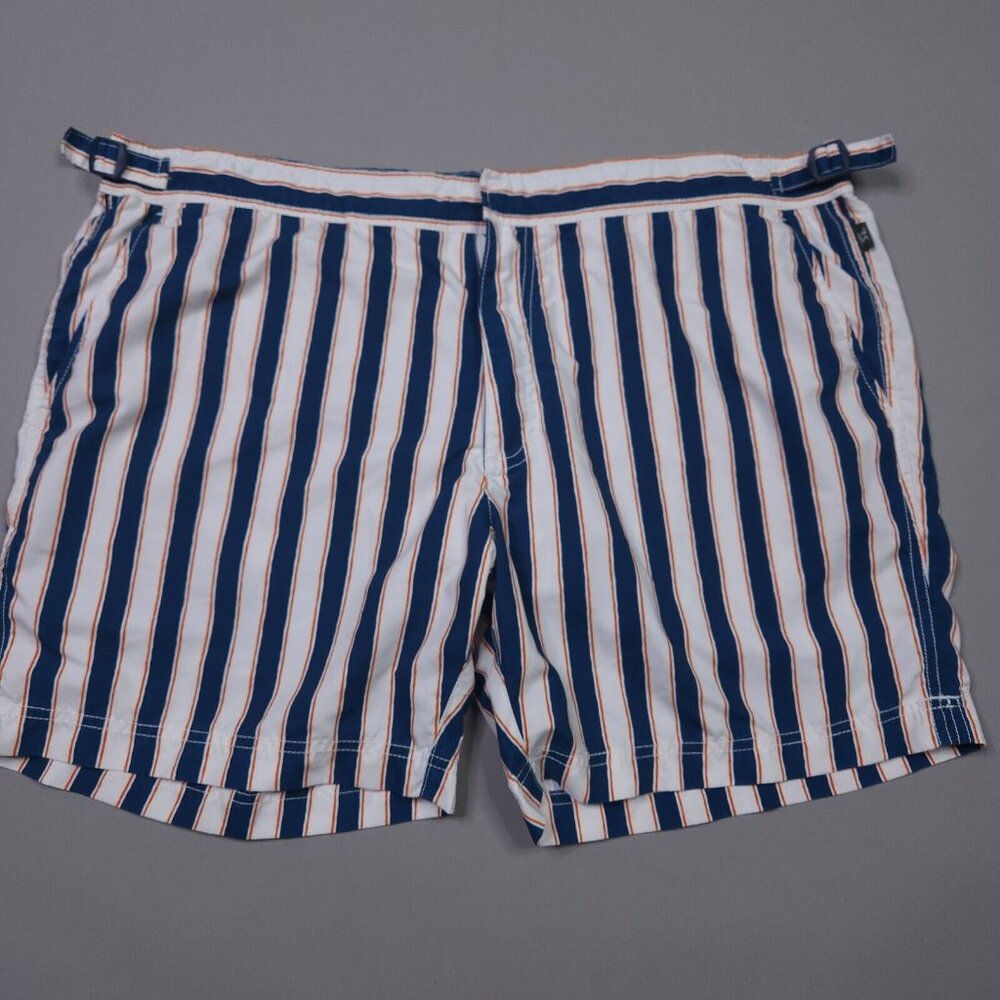 Rodd & Gunn Vertical Striped Designer Mesh Lined Swim Trunks Luxury Preppy 3XL